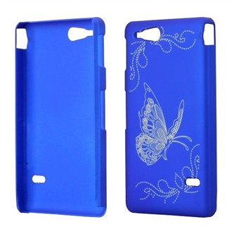 Bling Butterflies Cover Xperia Go (Blue)