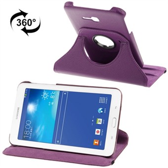 360 Rotating Leather Cover for Tab 3 Lite (Purple)