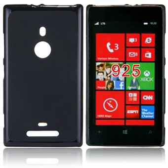 Hard Silicone Cover - Nokia 925 (Black)