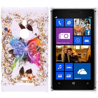 Design Plastic Cover Lumia 925 (Gold Butterfly)