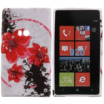 Design Silicone Cover for Lumia 920 (Flower)