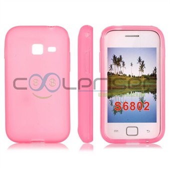 Galaxy Ace Duos Simple Silicone Cover (Pink)