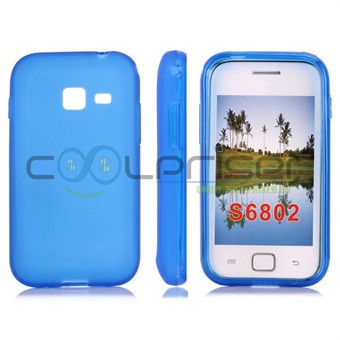 Galaxy Ace Duos Simple Silicone Cover (Blue)