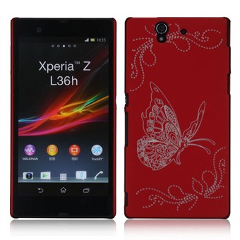 Butterflies Cover Protection Xperia Z (Red)