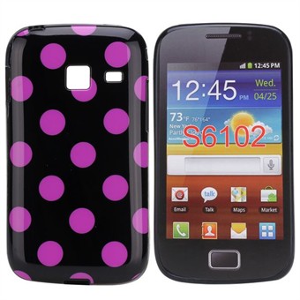 Dog Pattern Silicone Cover Galaxy Y Duos (Magenta / Black)