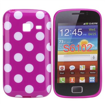 Dog Pattern Silicone Cover Galaxy Y Duos (Purple)