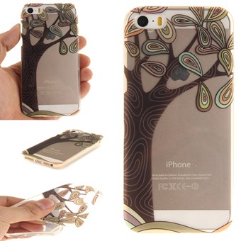 Modern art silicone cover for iPhone 5 / 5S / SE - Wood