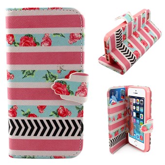 Pencil art PU leather case for iPhone 5 / 5S / SE - A gift pack