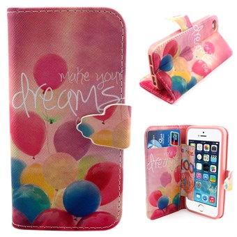 Pencil art PU leather case for iPhone 5 / 5S / SE - Make your dreams