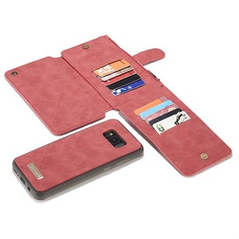 CaseMe Flip Wallet in Imitation Leather for Samsung Galaxy S8 Plus - Red