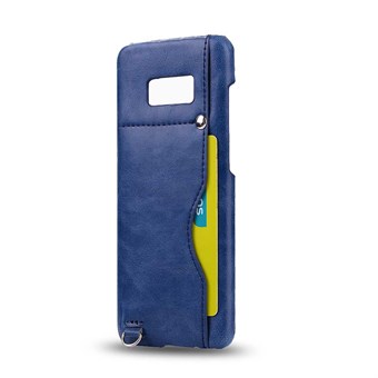 La Fashion Cover in PU Leather and Hard Plastic for Samsung Galaxy S8 Plus - Blue