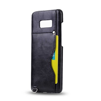 La Fashion Cover in PU Leather and Plastic for Samsung Galaxy S8 Plus - Black