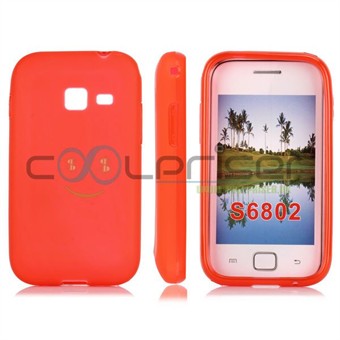 Galaxy Ace Duos Simple Silicone Cover (Red)