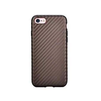 Textile Design Silicone Cover for iPhone 7 / iPhone 8 - Brown