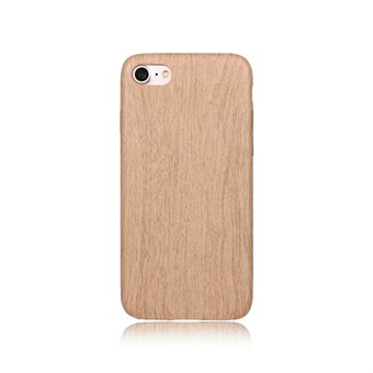 Leather Look Silicone Cover for iPhone 7 / iPhone 8 - Light Brown