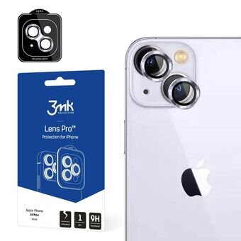 3MK Lens Protection Pro iPhone 14 Plus 6.7" violet / violet Camera lens protection with mounting frame 1 pc.