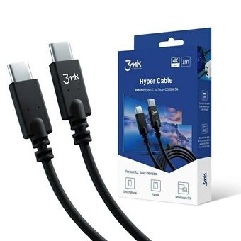 3MK Hyperkabel USB-C/USB-C 4K 60Hz cable white 1m 100W