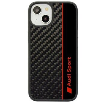 Audi Carbon Fiber Stripe iPhone 14 6.1" black/black case AUS-TPUPCIP14-R8/D1-BK