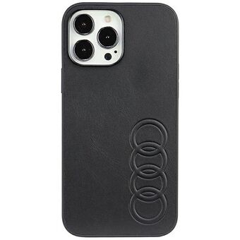 Audi Synthetic Leather iPhone 13 Pro Max 6.7" black/black case AU-TPUPPCIP13PM-TT/D1-BK