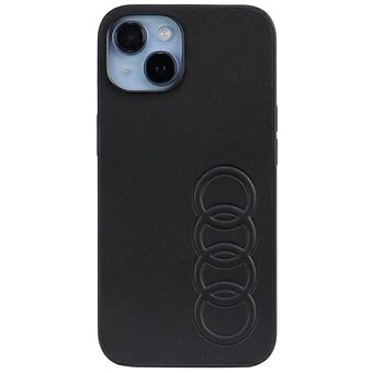 Audi Synthetic Leather iPhone 14 6.1" black/black case AU-TPUPPCIP14-TT/D1-BK