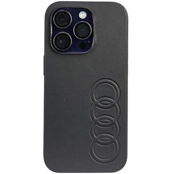 Audi Synthetic Leather iPhone 14 Pro 6.1" black/black hard case AU-TPUPPCIP14P-TT/D1-BK