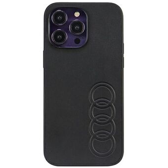 Audi Synthetic Leather iPhone 14 Pro Max 6.7" black/black case AU-TPUPPCIP14PM-TT/D1-BK