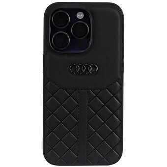 Audi genuine leather iPhone 14 Pro 6.1" black/black case AU-TPUPPCIP14P-Q8/D1-BK