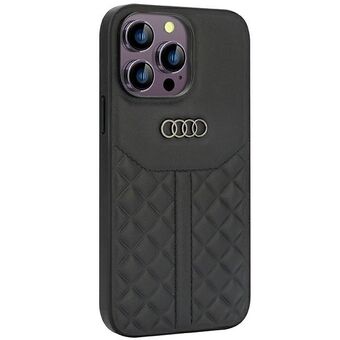 Audi genuine leather iPhone 14 Pro Max 6.7" black/black case AU-TPUPCIP14PM-Q8/D1-BK