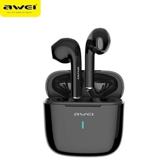 AWEI Bluetooth 5.0 T26 TWS headphones + docking station Black / Black