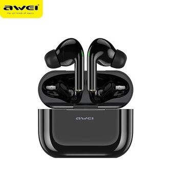 AWEI Bluetooth 5.0 T29 TWS hovedtelefoner + dockingstation sort/sort