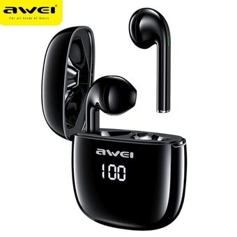 AWEI Bluetooth 5.0 T28P TWS headphones + black / black docking station