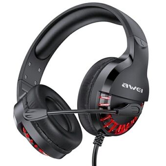 AWEI gaming headphones ES-770i over-ear gaming with black / black microphone