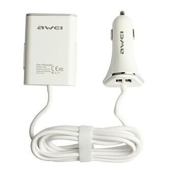 AWEI order alone. C-400 9.6A 4xUSB High Speed white / white