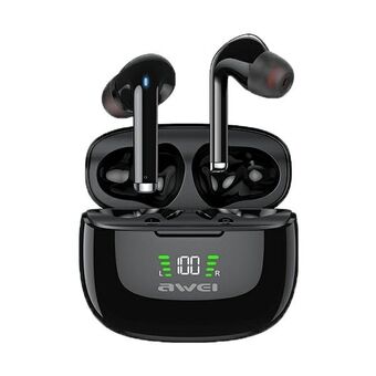 AWEI Bluetooth 5.2 TA8 TWS sports headphones + black / black docking station