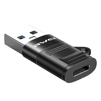 AWEI Adapter CL-13 USB-C / USB-A black / black