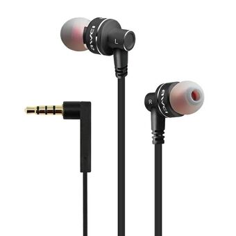 AWEI stereo headphones ES-10TY 3.5 mm jack black / black