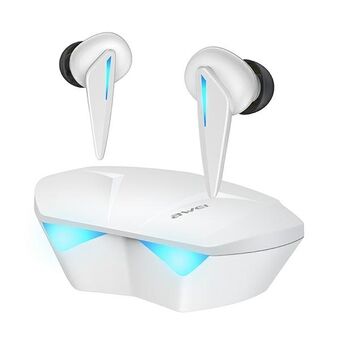 AWEI Bluetooth 5.0 T23 TWS headphones + gaming dock white / white