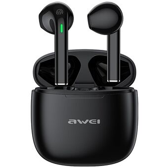 AWEI Bluetooth 5.3 T26 Pro TWS headphones + docking station black/black