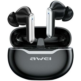 AWEI Bluetooth 5.3 T50 TWS headphones + docking station black/black