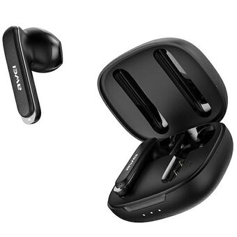 AWEI Bluetooth 5.3 T66 TWS headphones + docking station black/black