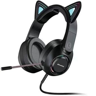 AWEI GM-9 over-ear gaming headphones with a microphone black/black