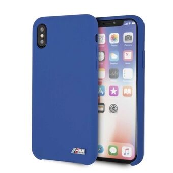 Hardcase case BMW BMHCPXMSILNA iPhone X / Xs blue / navy silicone M Collection