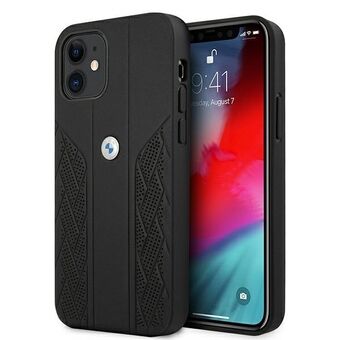 Case BMW BMHCP12SRSPPK iPhone 12 mini 5.4 "black / black hardcase Leather Curve Perforated