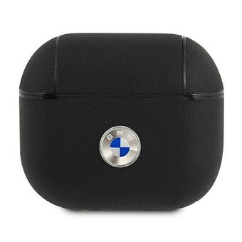 BMW BMA3SSLBK AirPods 3 cover black / black genuine leather silver logo