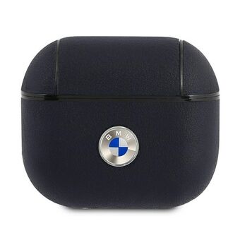 BMW BMA3SSLNA AirPods 3 cover navy / navy Genuine leather Silver Logo