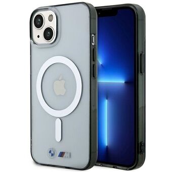 BMW BMHMP14SHCRS iPhone 14 6.1" case transparent hard case Silver ring MagSafe