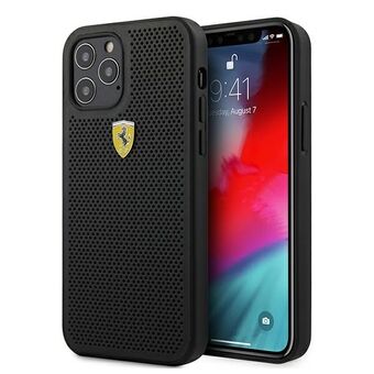 Ferrari FESPEHCP12LBK iPhone 12 Pro Max 6.7 "Black / Black Hardcase On Track Perforated