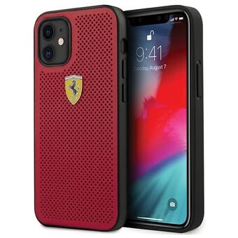 Ferrari FESPEHCP12SRE iPhone 12 mini 5.4 "red / red hardcase On Track Perforated