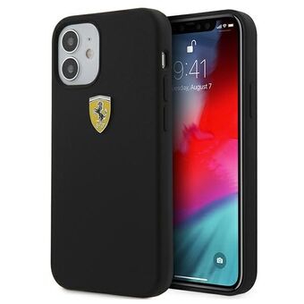 Ferrari FESSIHCP12SBK iPhone 12 mini 5.4 "black / black hardcase On Track Silicone