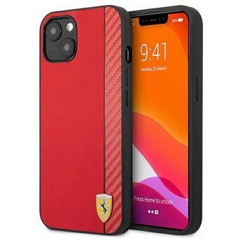 Ferrari FESAXHCP13MRE iPhone 13 6.1 "red / red hardcase On Track Carbon Stripe